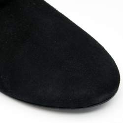 Pre Owned Isabel Marant Black Suede Over The Knee Boots Size 38