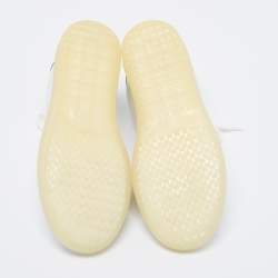 Pre Owned Isabel Marant White/Black Leather Lace Up Front Low Top Sneakers Size 39