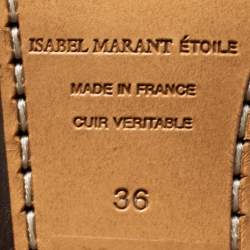 Pre Owned Isabel Marant Brown Suede Dicker Ankle Boots Size 36