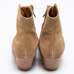 Pre Owned Isabel Marant Brown Suede Dicker Ankle Boots Size 36