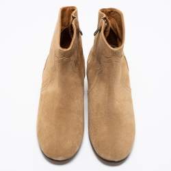 Pre Owned Isabel Marant Brown Suede Dicker Ankle Boots Size 36
