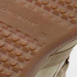 Pre Owned Isabel Marant Grey Suede Bekett Wedge Sneakers Size 39