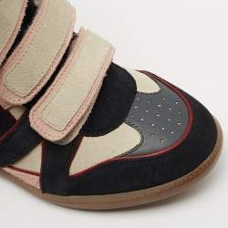 Isabel Marant Multicolor Suede Bekett Wedge Sneakers Size 38