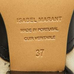 Pre Owned Isabel Marant Beige/Black Suede and Leather Knee Length Boots Size 37