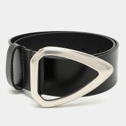 Isabel Marant Black Leather Idiano Buckle Belt 75CM 
