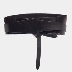 Isabel Marant Black Leather Waist Belt XS