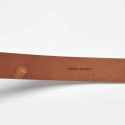 مملوكة مسبقًا Isabel Marant Lecce L Waist Belt Brown Leather