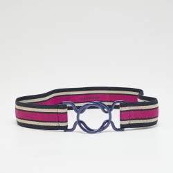 Pre Owned حزام خصر إيزابيل مارانت إيلي قماش مطاطي مخطط ملون بمقاس متوسط