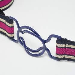 Pre Owned حزام خصر إيزابيل مارانت إيلي قماش مطاطي مخطط ملون بمقاس متوسط