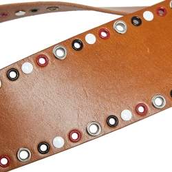 Pre Owned Isabel Marant Tan Leather Eyelets Waist Belt L 