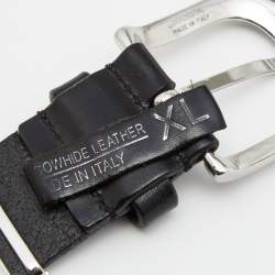 Pre Owned Isabel Marant Black Leather Tehora Embellished Buckle Belt 