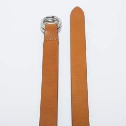 Pre Owned Isabel Marant Tan Leather Wide Double Wrap Belt M