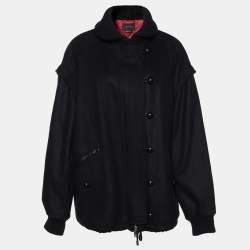 Isabel Marant Black Wool Detachable Sleeves Palmeira Convertible Jacket S