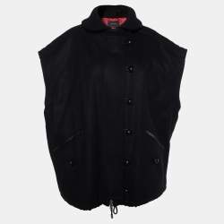 Isabel Marant Black Wool Detachable Sleeves Palmeira Convertible Jacket S