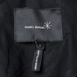 Isabel Marant Blue Terry Linen Blend Zip Up Jacket S
