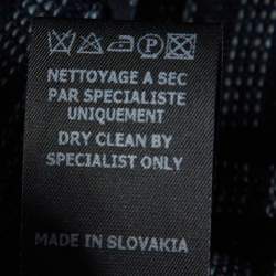 Pre Owned Isabel Marant Grey Striped Linen Crystal Embellished Jacket XS