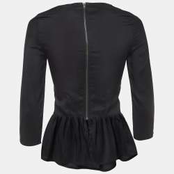 Pre Owned Isabel Marant Black Silk Gathered Blouse S