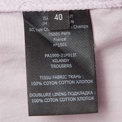 Isabel Marant Light Purple Cotton Pleated Trousers M