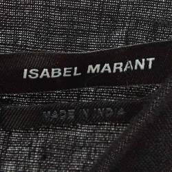 Pre Owned Isabel Marant Black Broderie-Anglaise Linen Eloine Top M