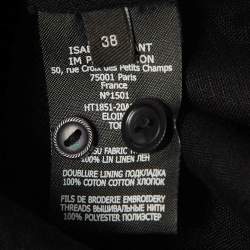 Pre Owned Isabel Marant Black Broderie-Anglaise Linen Eloine Top M