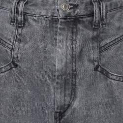 Pre Owned Isabel Marant Grey Washed Denim Paneled Jeans S Waist 31"