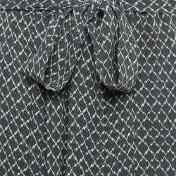 Isabel Marant Black/White Printed Silk Ruffled Short Skirt S