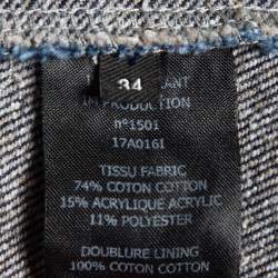 Isabel Marant Blue Denim Zip Front Mini Skirt S