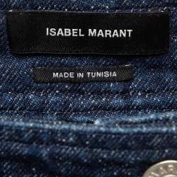 Isabel Marant Blue Denim Zip Front Mini Skirt S