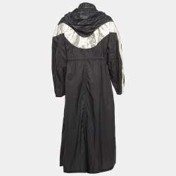 Isabel Marant Synthetic Black Colorblock Pattern Mid Length Coat M