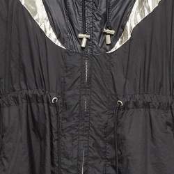 Isabel Marant Synthetic Black Colorblock Pattern Mid Length Coat M
