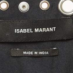 Isabel Marant Black Embellished Silk Tie-Up Waist Dress M