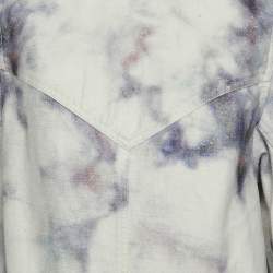 Pre Owned Isabel Marant Purple Tie-Dye Print Denim Jacket and Pants Set M