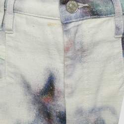 Pre Owned Isabel Marant Purple Tie-Dye Print Denim Jacket and Pants Set M