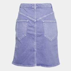 Pre Owned Isabel Marant Purple Denim Mini Skirt L
