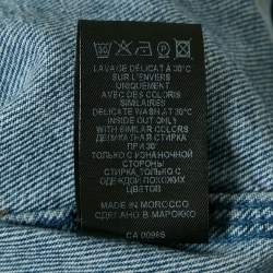 Pre Owned Isabel Marant Blue Denim Belted Kike Shorts L