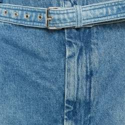 Pre Owned Isabel Marant Blue Denim Belted Kike Shorts L