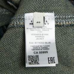 Isabel Marant Blue Faded Denim Detachable Sleeve Harmon Jacket M