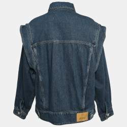Isabel Marant Blue Faded Denim Detachable Sleeve Harmon Jacket M