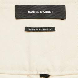 Isabel Marant Beige Cotton Drill Wide-Leg Jeans S Waist 27"