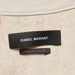 Isabel Marant Beige Faux Suede Calibea Midi Dress M