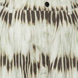 Pre Owned Isabel Marant Beige Tie-Dye Print Cotton Buckle Detail Pants L