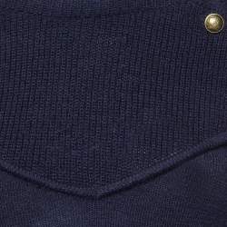 Isabel Marant Navy Blue Wool Knit Mini Sweater Dress S