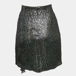 Isabel Marant Metallic Silk Blend Mini Skirt M