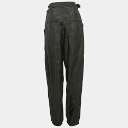 Isabel Marant Black Nylon Adjustable Waist Trousers S