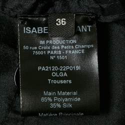 Isabel Marant Black Nylon Adjustable Waist Trousers S