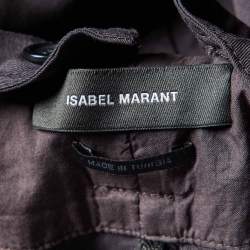 Isabel Marant Navy Blue Lyocell Blend High Waisted Suspender Shorts L
