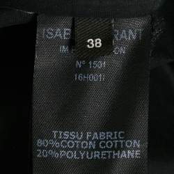 Isabel Marant Black Cotton Blend Single Breasted Trench Coat M