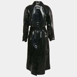 Isabel Marant Black Cotton Blend Single Breasted Trench Coat M