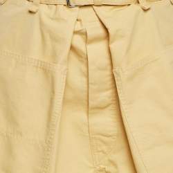 Isabel Marant Yellow Cotton Belted Shorts M