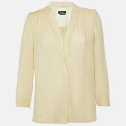 Isabel Marant Beige Cotton Blend Button Front Blouse S 